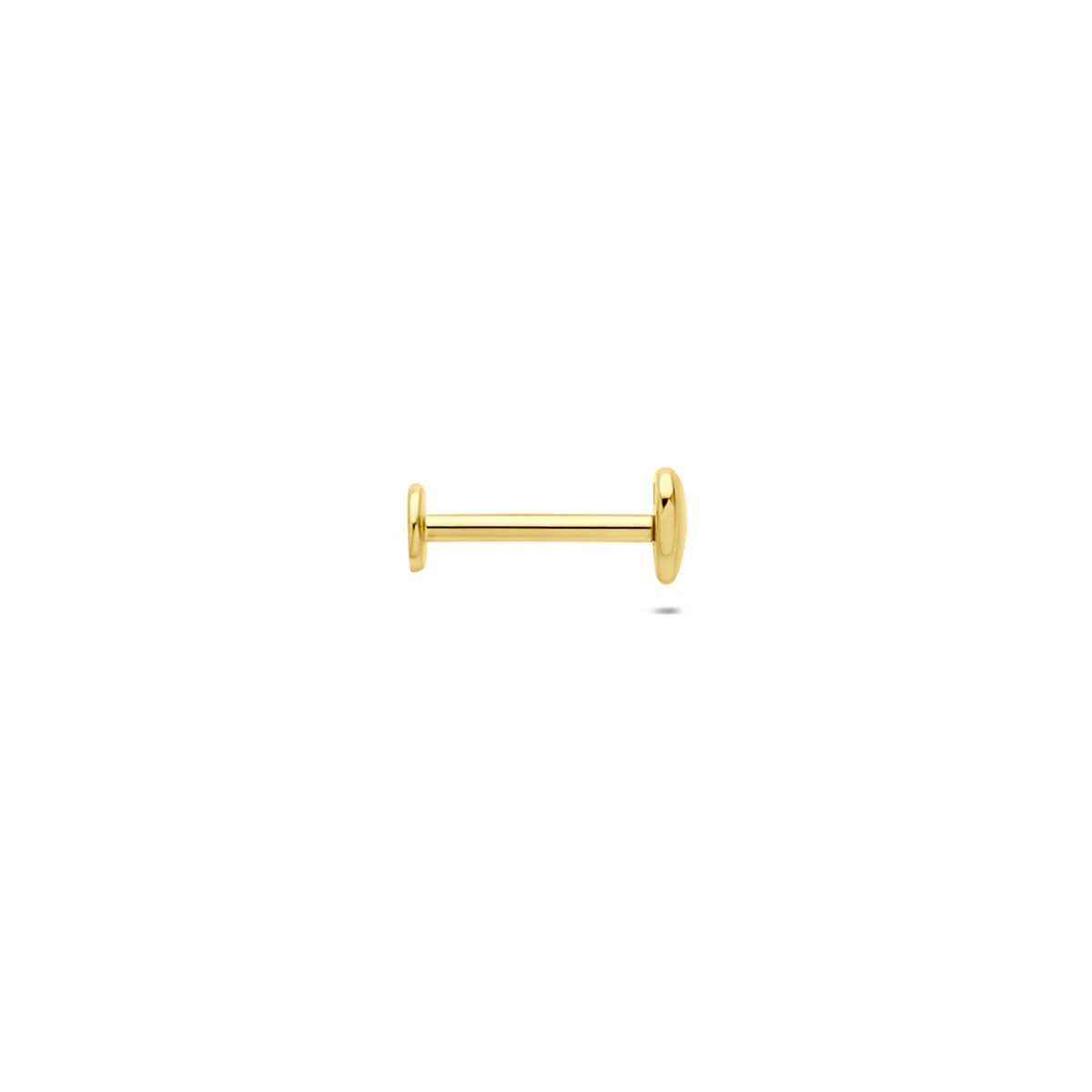 9 Karat Gelbgold Piercing mit Herz und Zirkonia