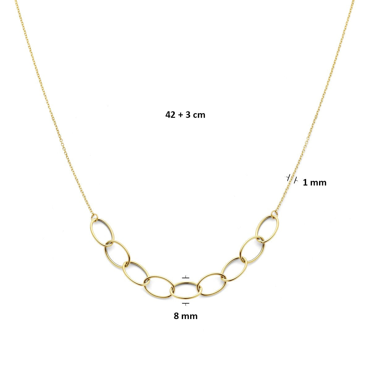 14k Gelbgold Ankerkette Damen