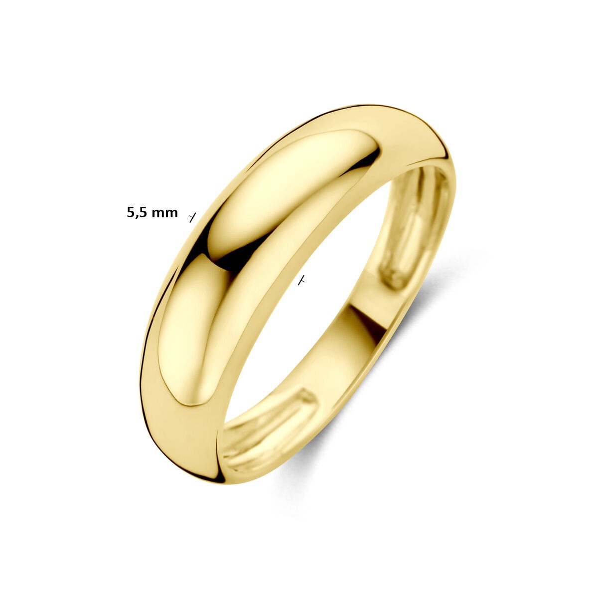 14 Karat Gelbgold Damenring 5,5mm breit