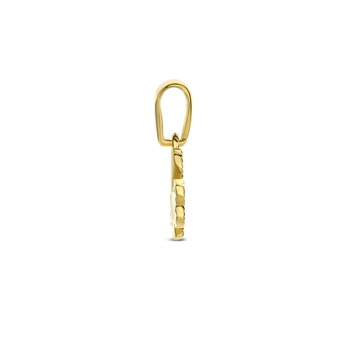 14k Gelbgoldkette mit Anhänger Kleeblatt