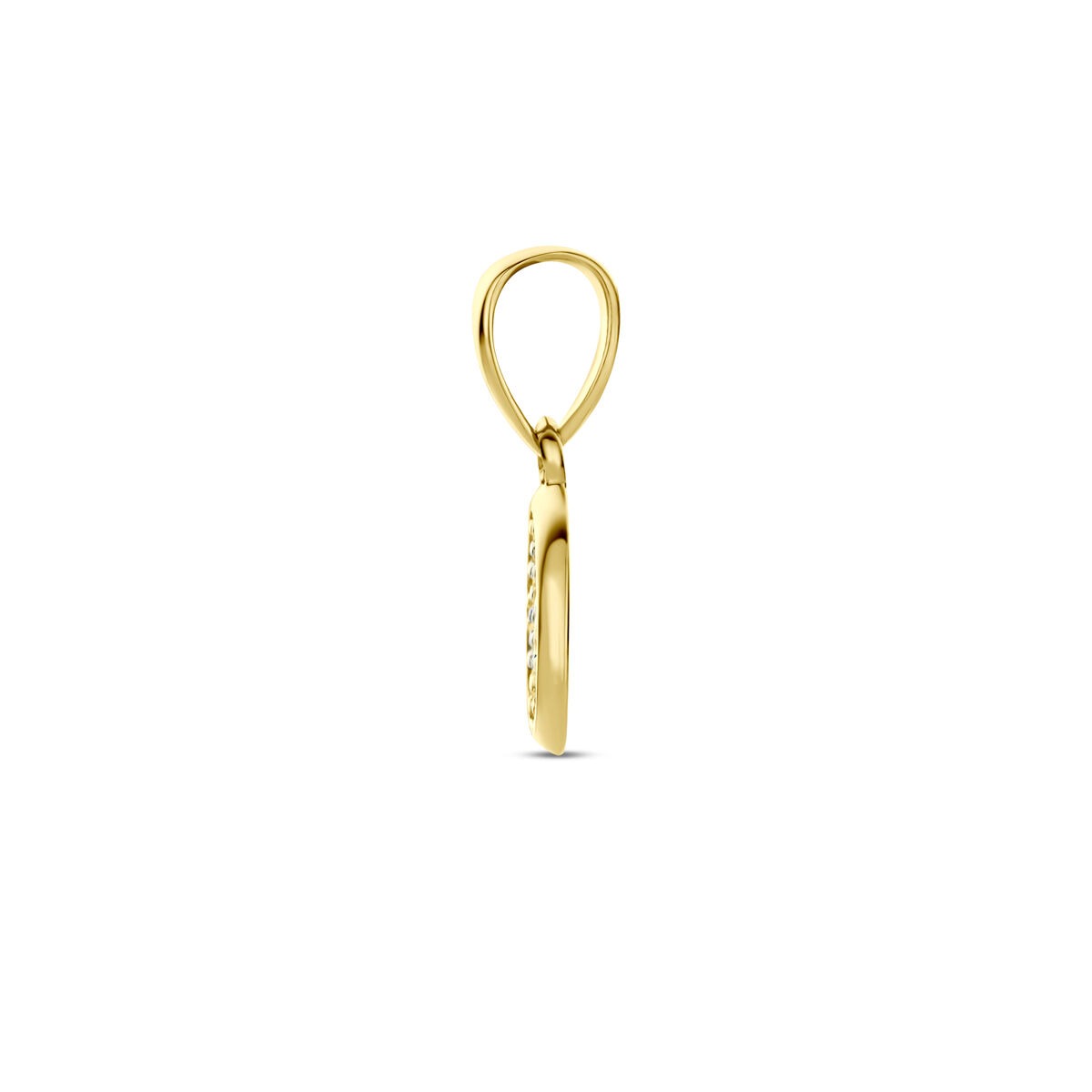 14 Karat Gelbgoldkette mit Zirkonia-Anhänger