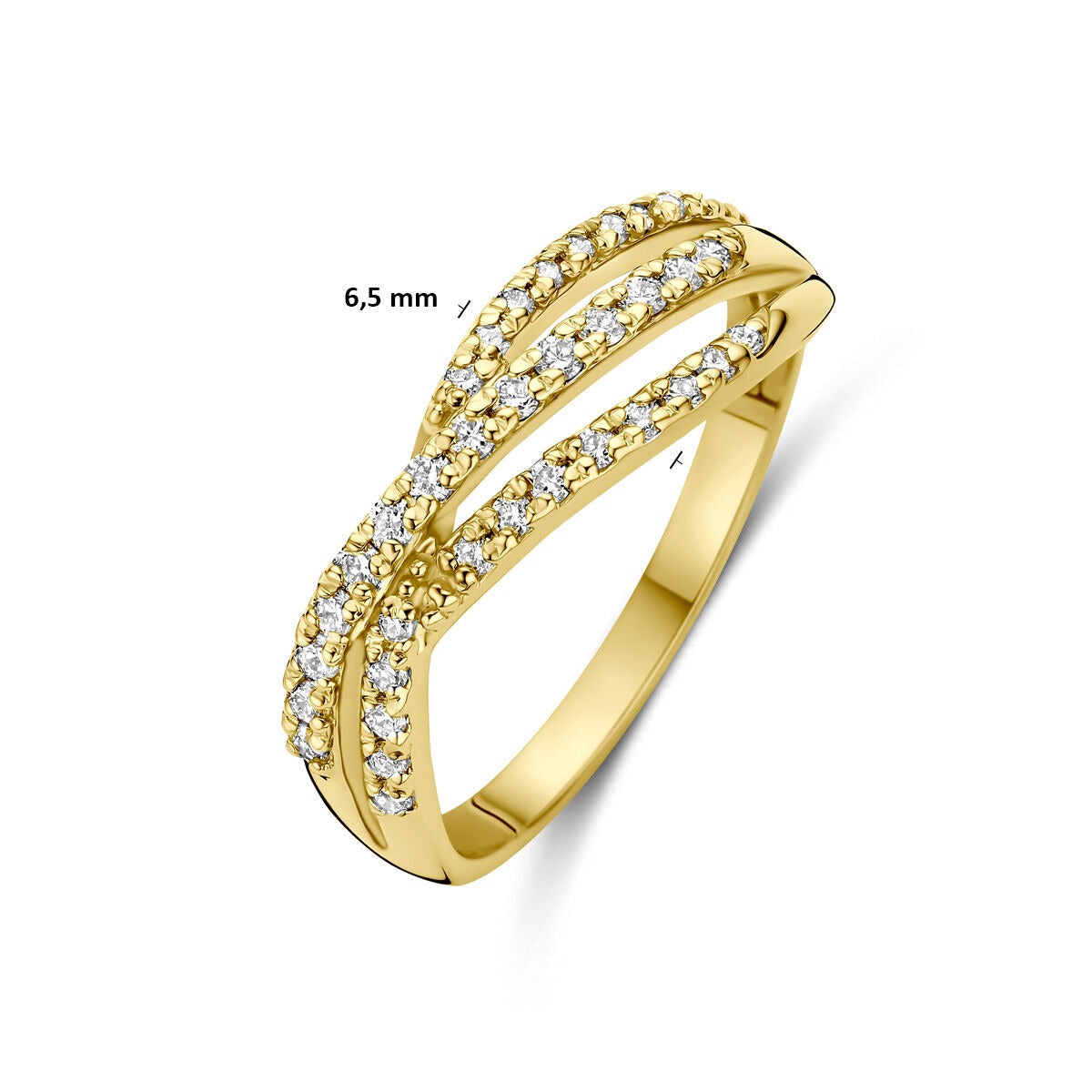 14k Gelbgoldring mit im Labor gezüchtetem Diamanten