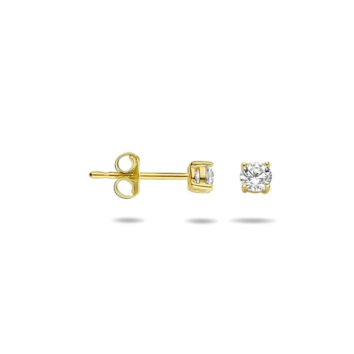 9k Gelbgold Ohrstecker mit Zirkonia