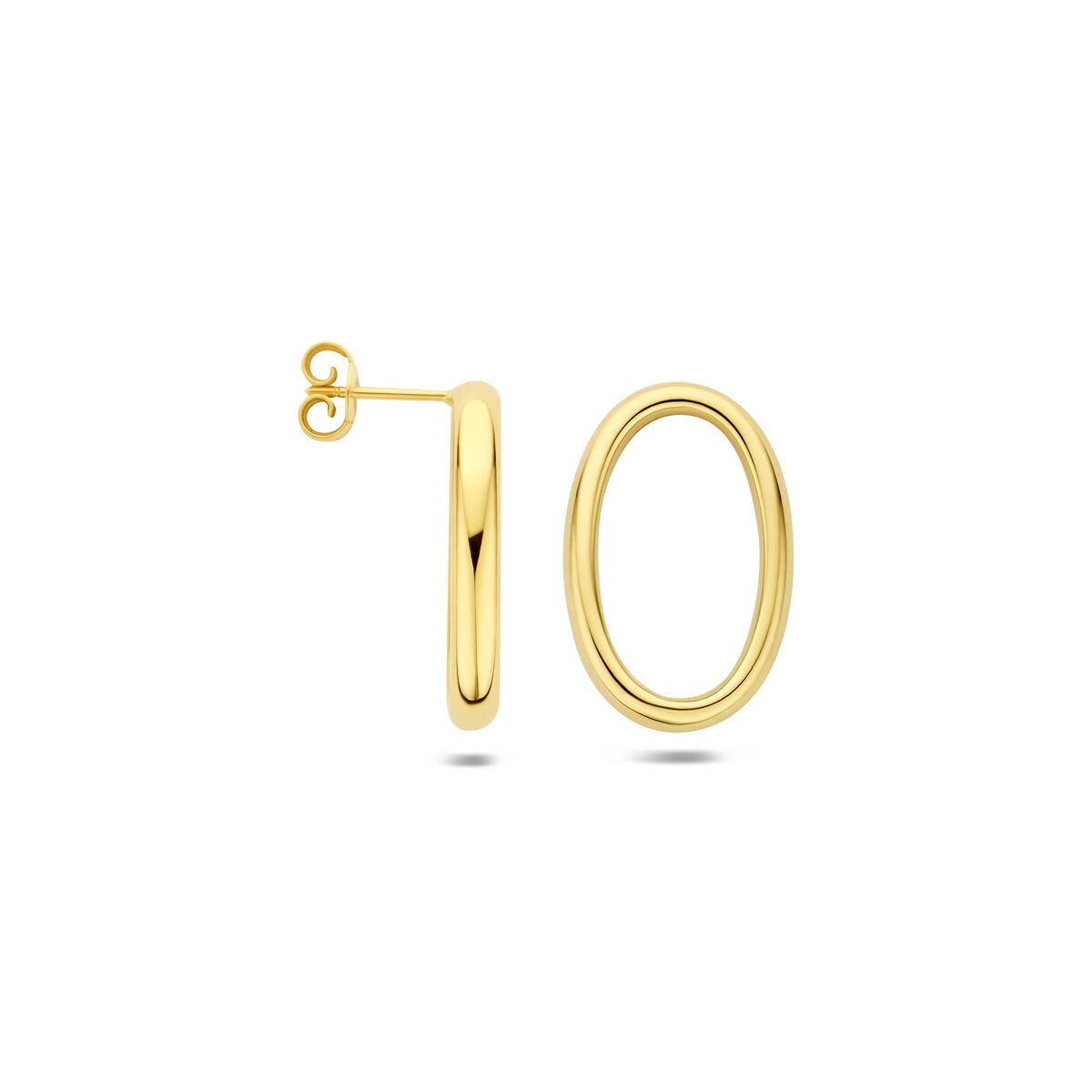 14K Gelbgold Ohrstecker offenes Oval