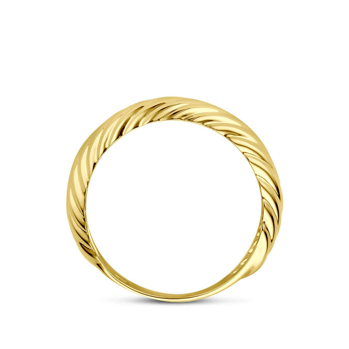 14k Geelgouden gedraaide ring 5,5 mm