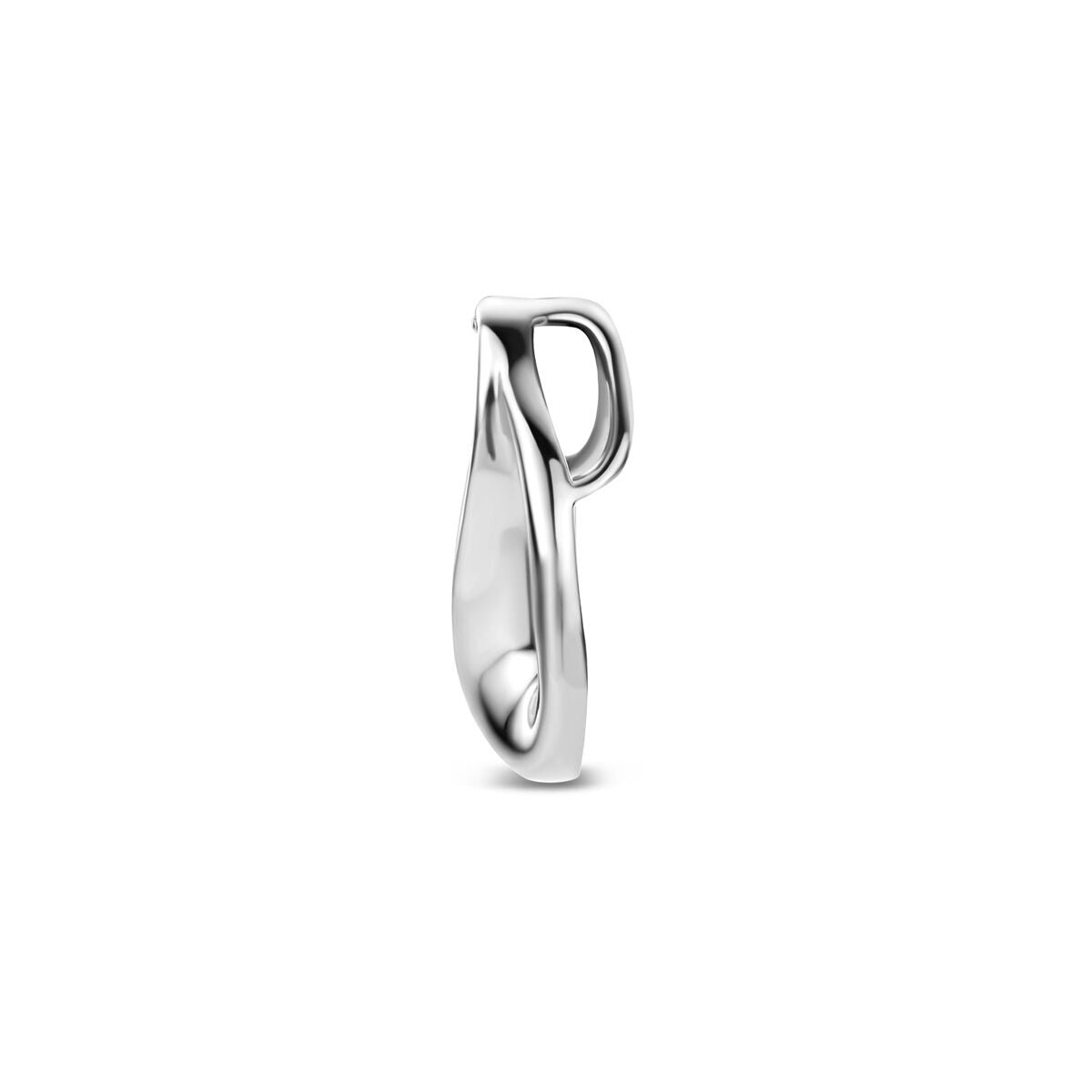 Gerhodineerde 925 zilveren hanger met pavé zirkonia