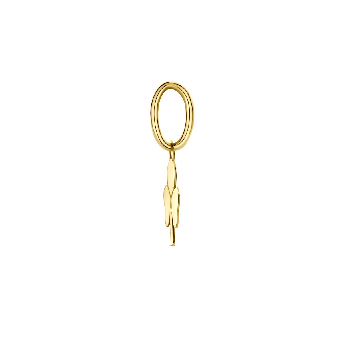 14k Gelbgoldkette mit Kleeblatt-Anhänger
