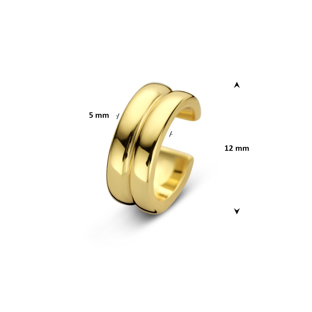 Vergoldete Silber-Ohrklemme – stilvolle goldene Note ohne Piercing