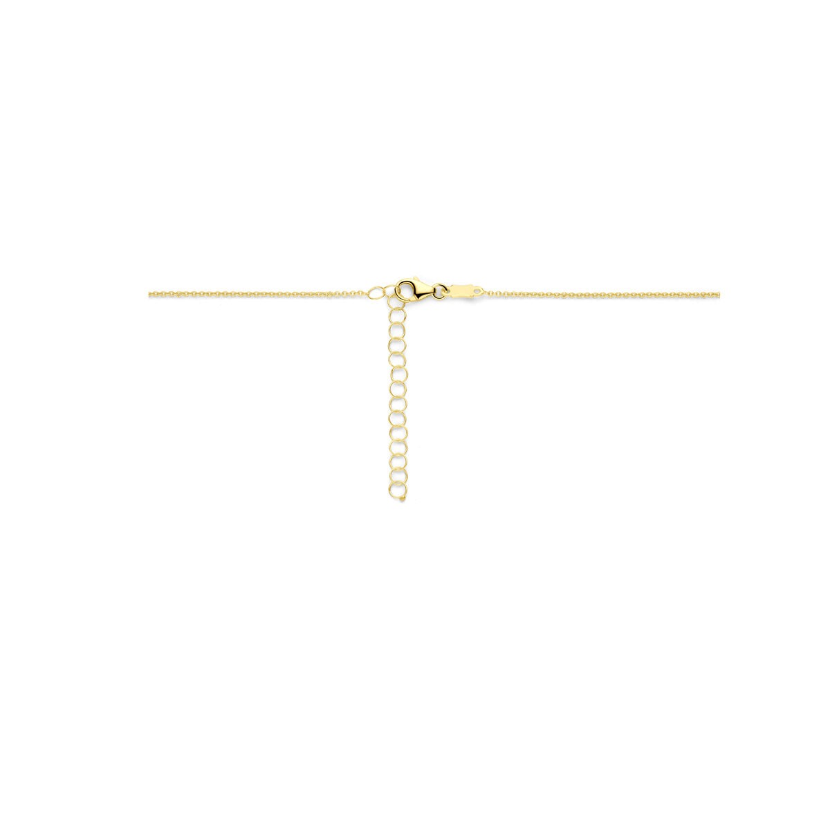 Goldene Damenhalskette 14k mit Herz und Diamant