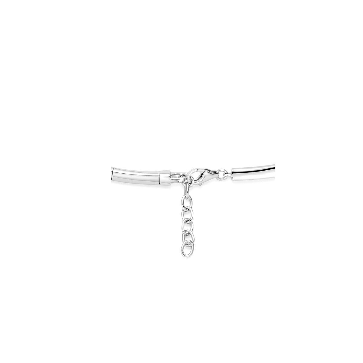 Rhodiniertes 925er Silbercollier mit Zirkonia