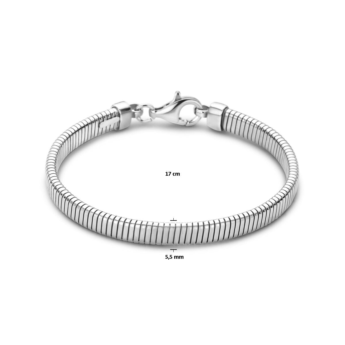 Silbernes Omega-Schmuckband – Rhodiniertes 925er Silber
