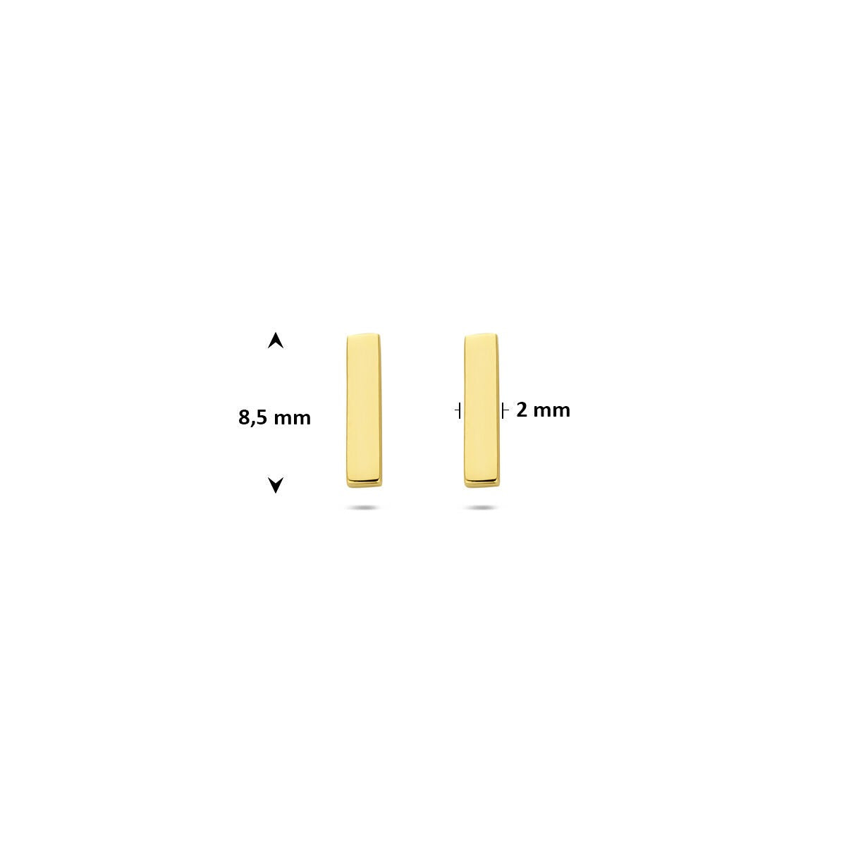 9 Karat Gelbgold Ohrstecker Balken