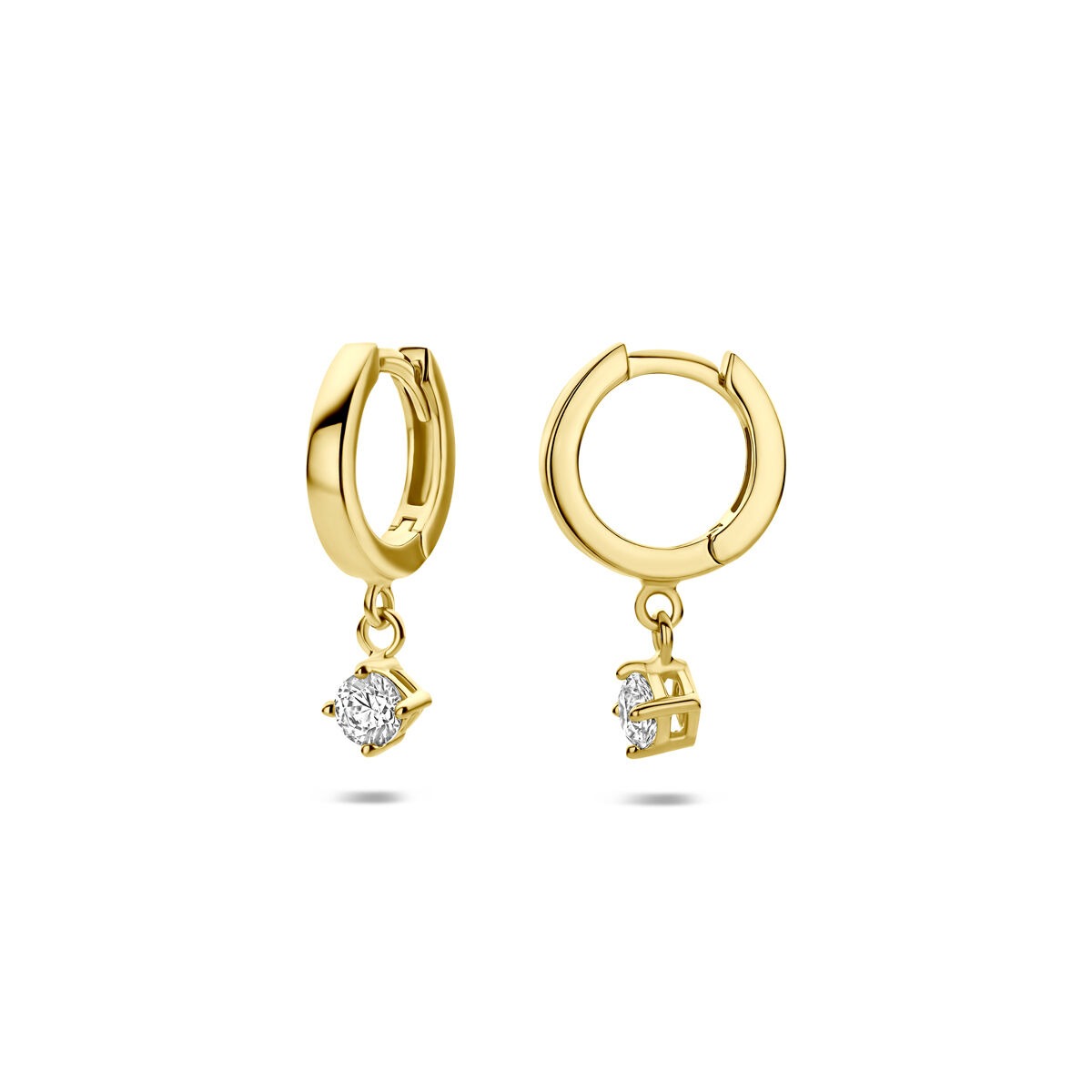 14k Gelbgold Ohrringe mit Zirkonia