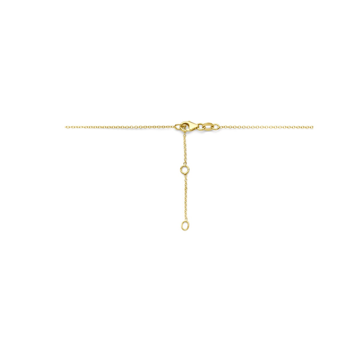 14k Gelbgoldkette mit herzförmigem Zirkonia