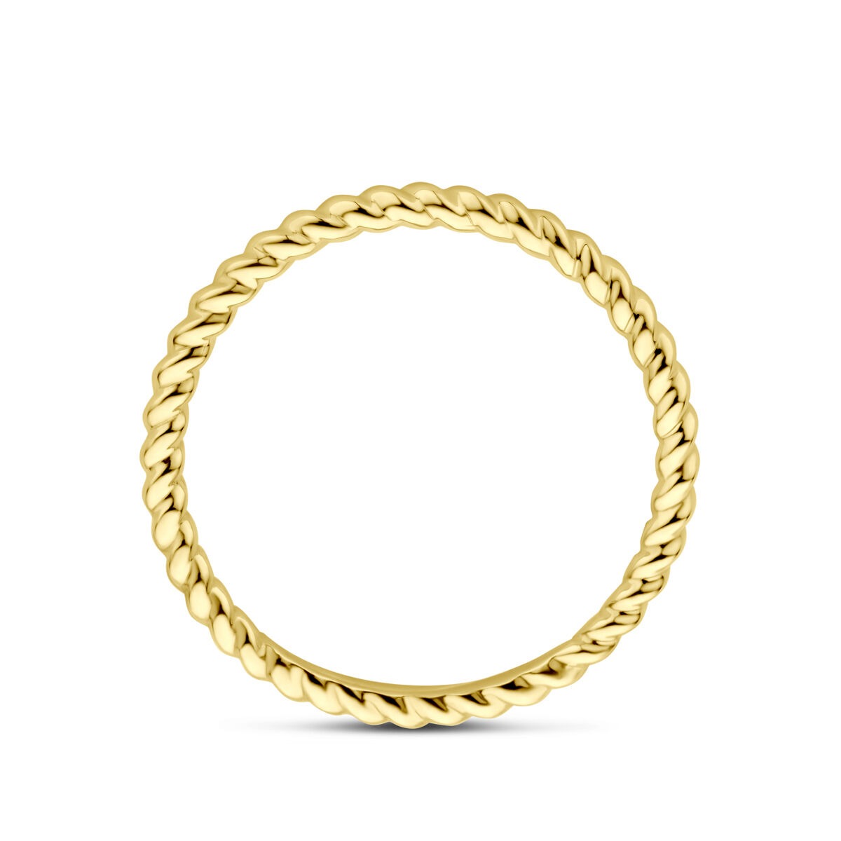 14k Gelbgold Damenring, gedreht – 1,5mm