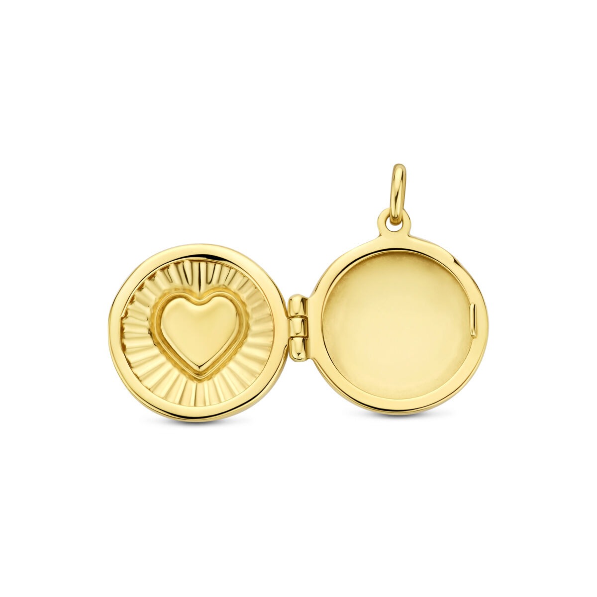 14 Karat Gelbgoldmedaillon mit Herz