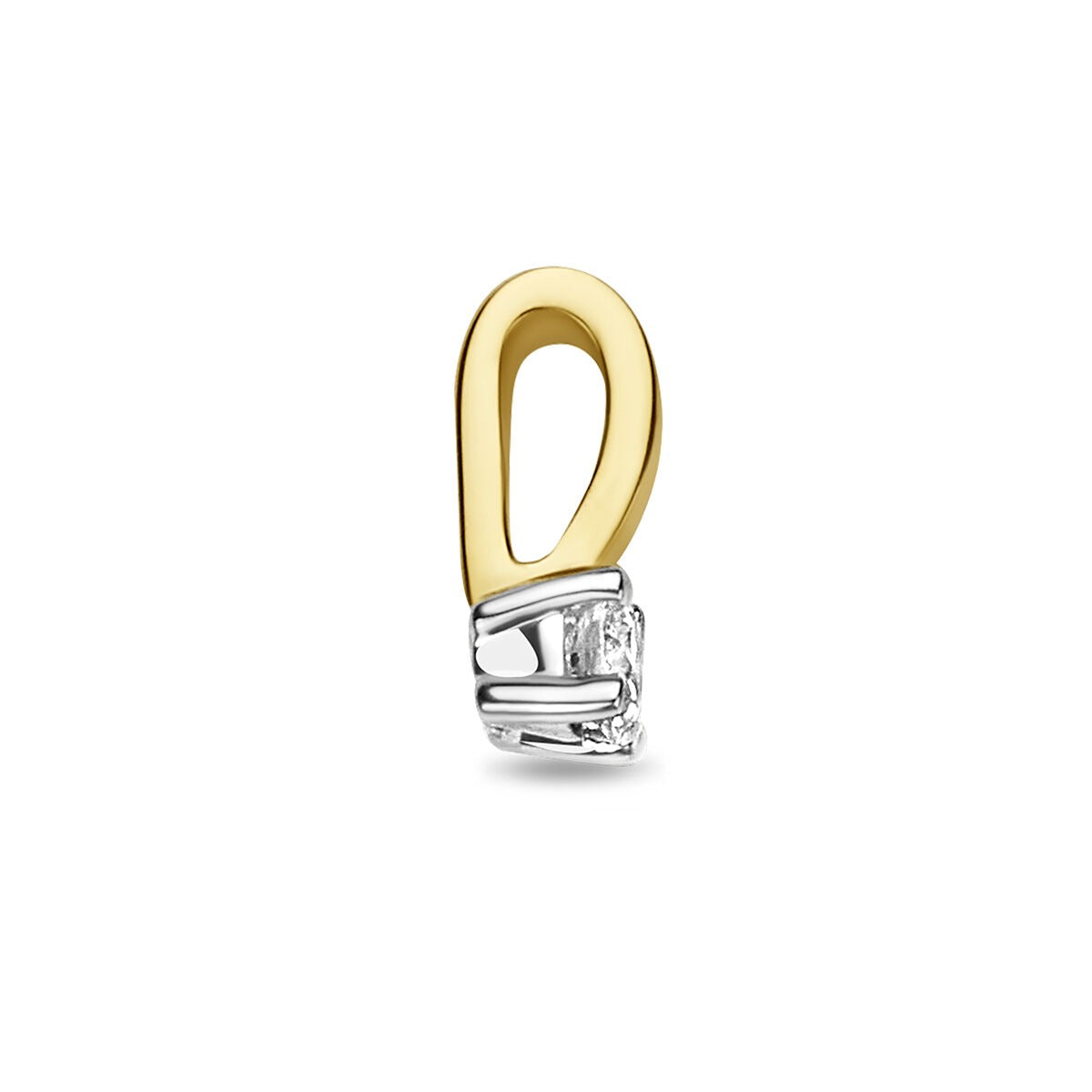 14k Bicolor-Goldanhänger mit Diamant