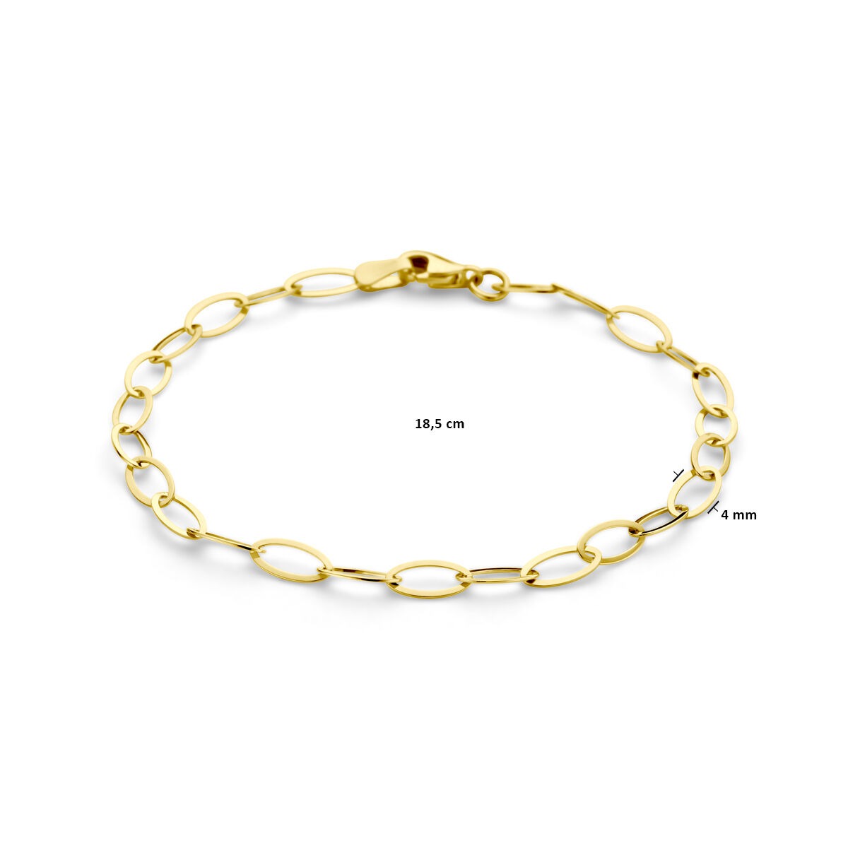 9k Gelbgold Ankerarmband mit Karabinerverschluss