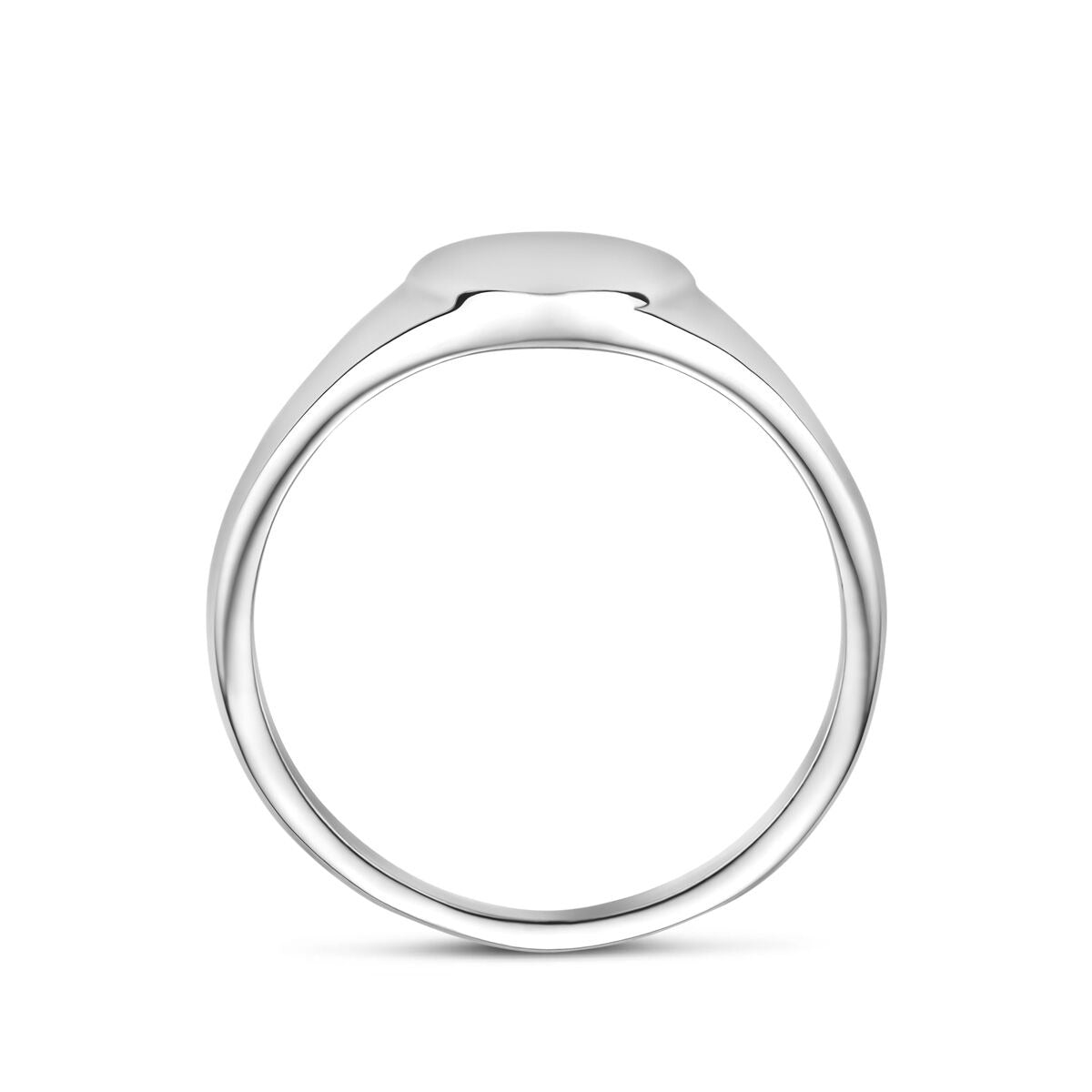 Rhodinierter 925er Silberring mit Herz