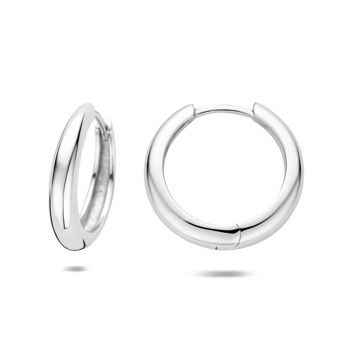 Rhodinierte Creolen aus 925er Silber