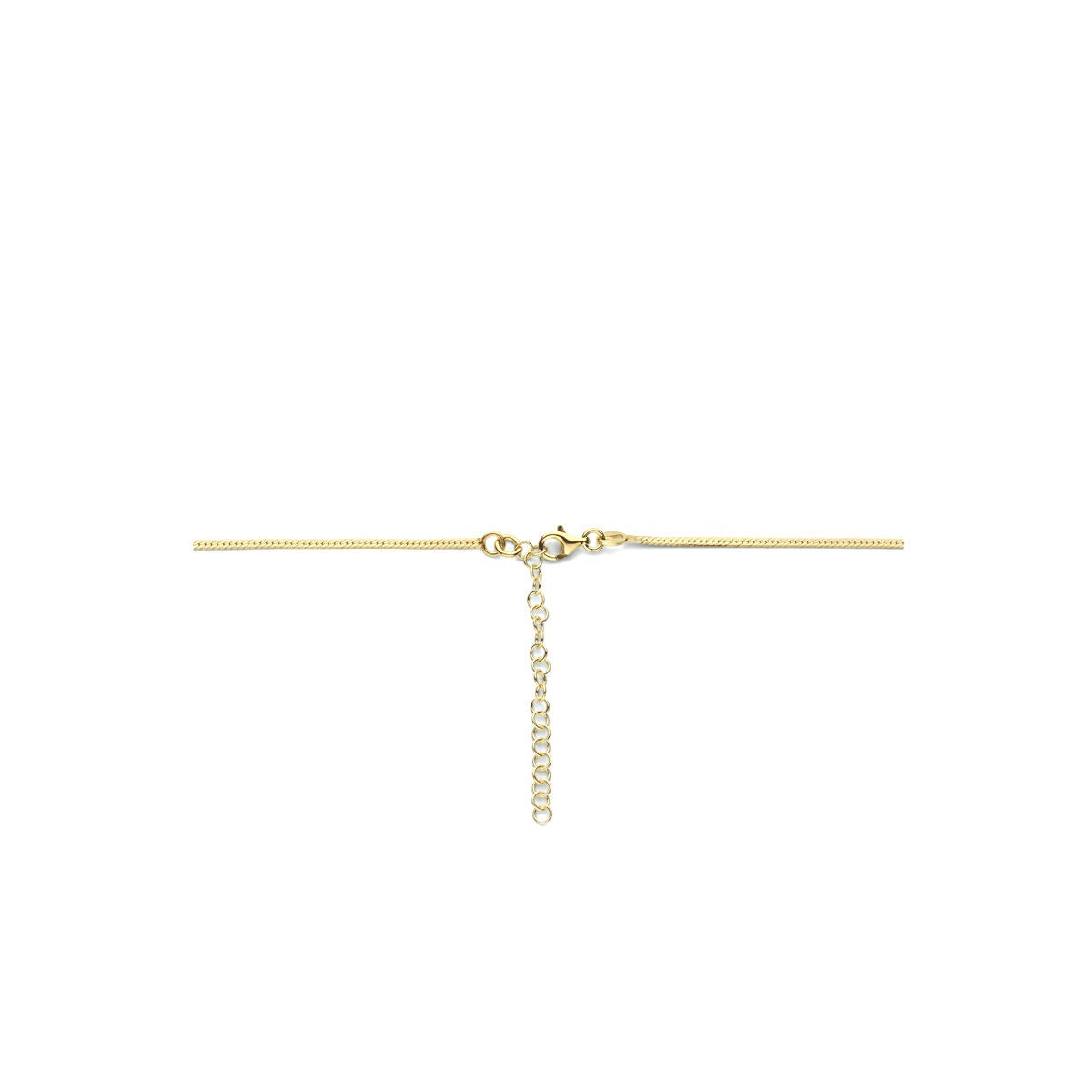 Vergoldetes Silbercollier mit flacher Schlangenkette