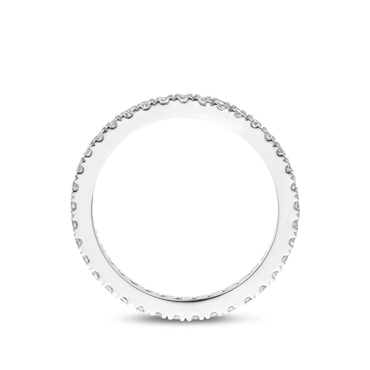 Rhodinierter 925er Silberring mit Zirkonia