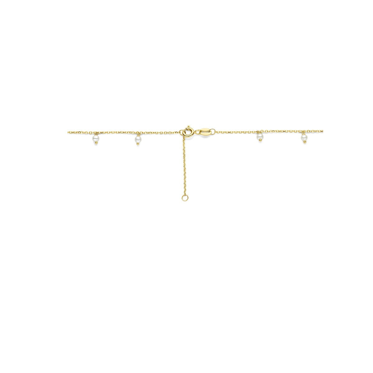 14k Gelbgoldkette mit Perlen