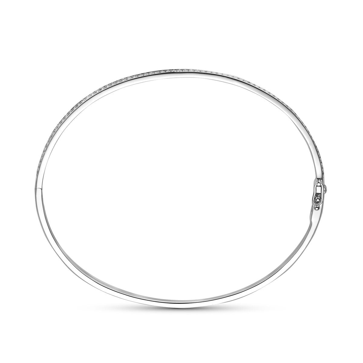 14k zweifarbiger Goldarmreif mit Diamant