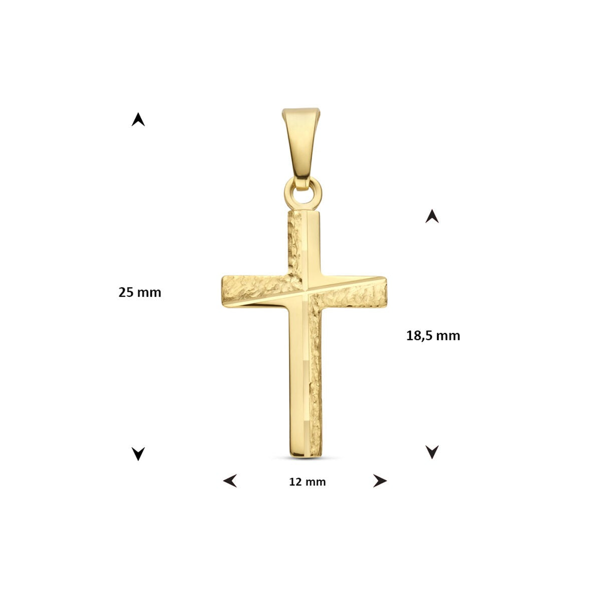 9 Karat Gelbgoldanhänger Kreuz