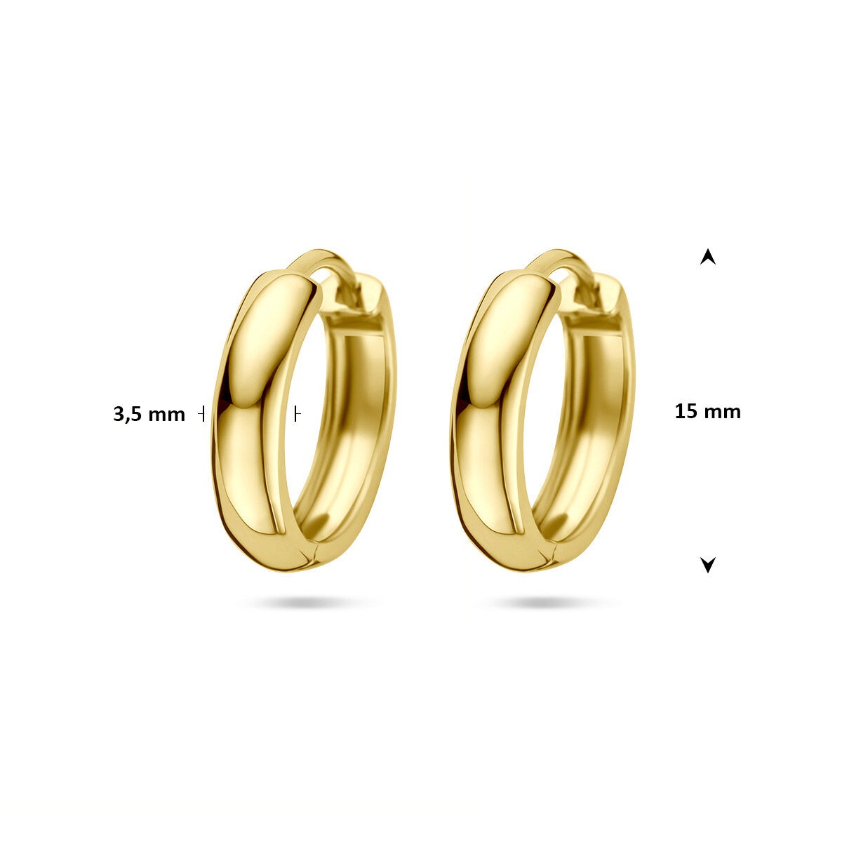 9k Gelbgold Klappcreolen 3,5 mm