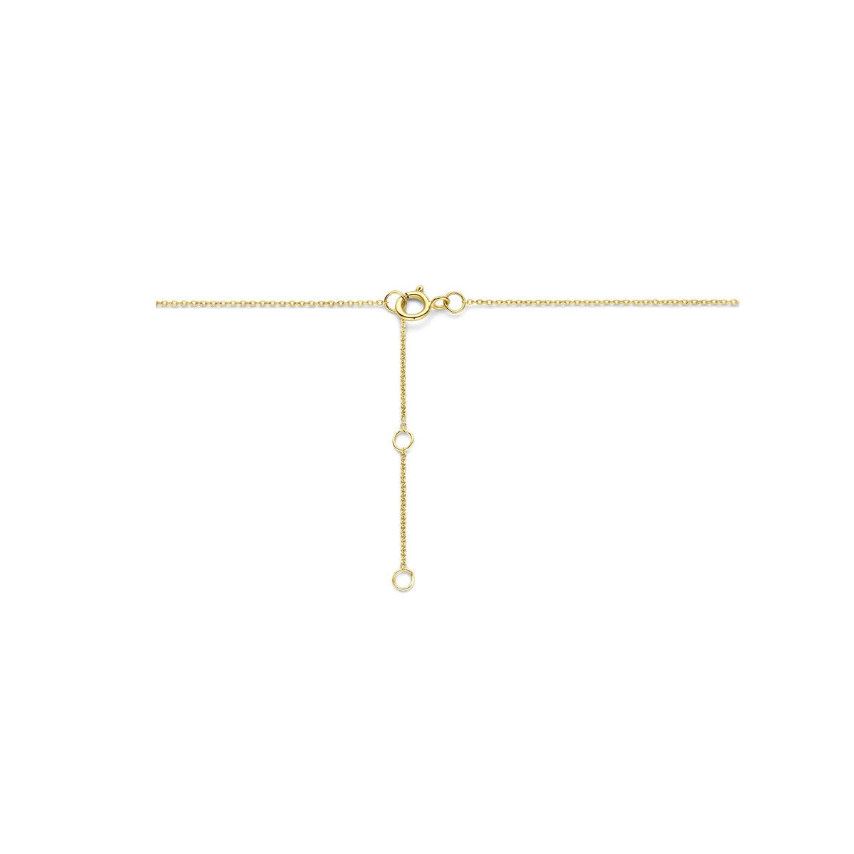 14K Gelbgoldkette mit im Labor gezüchtetem Diamant-Blumenanhänger