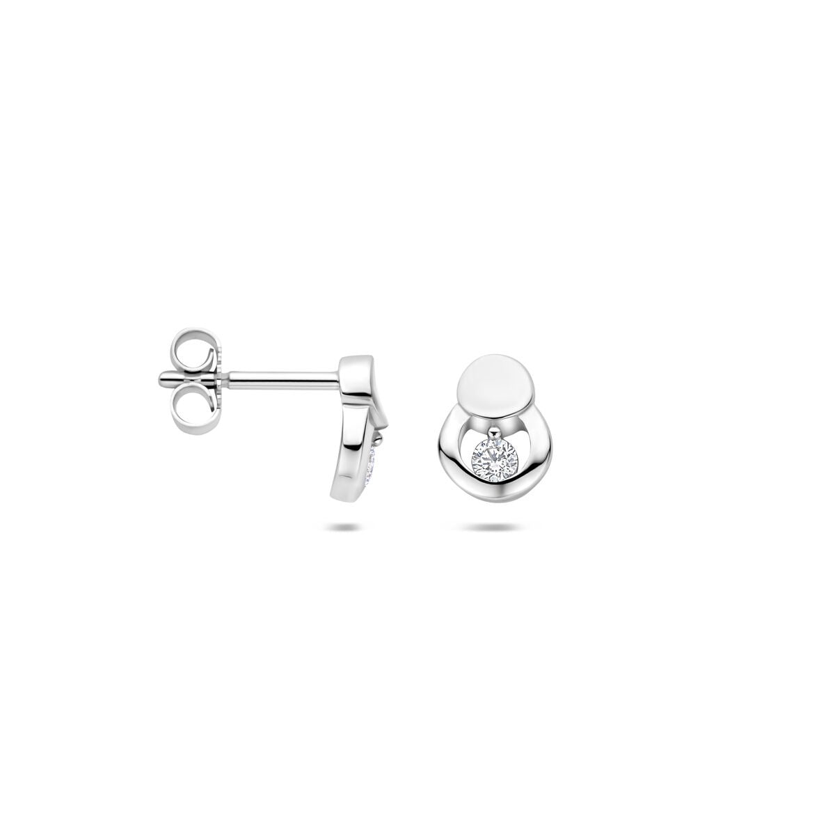 Ohrstecker Silber Zirkonia – rhodiniert 925