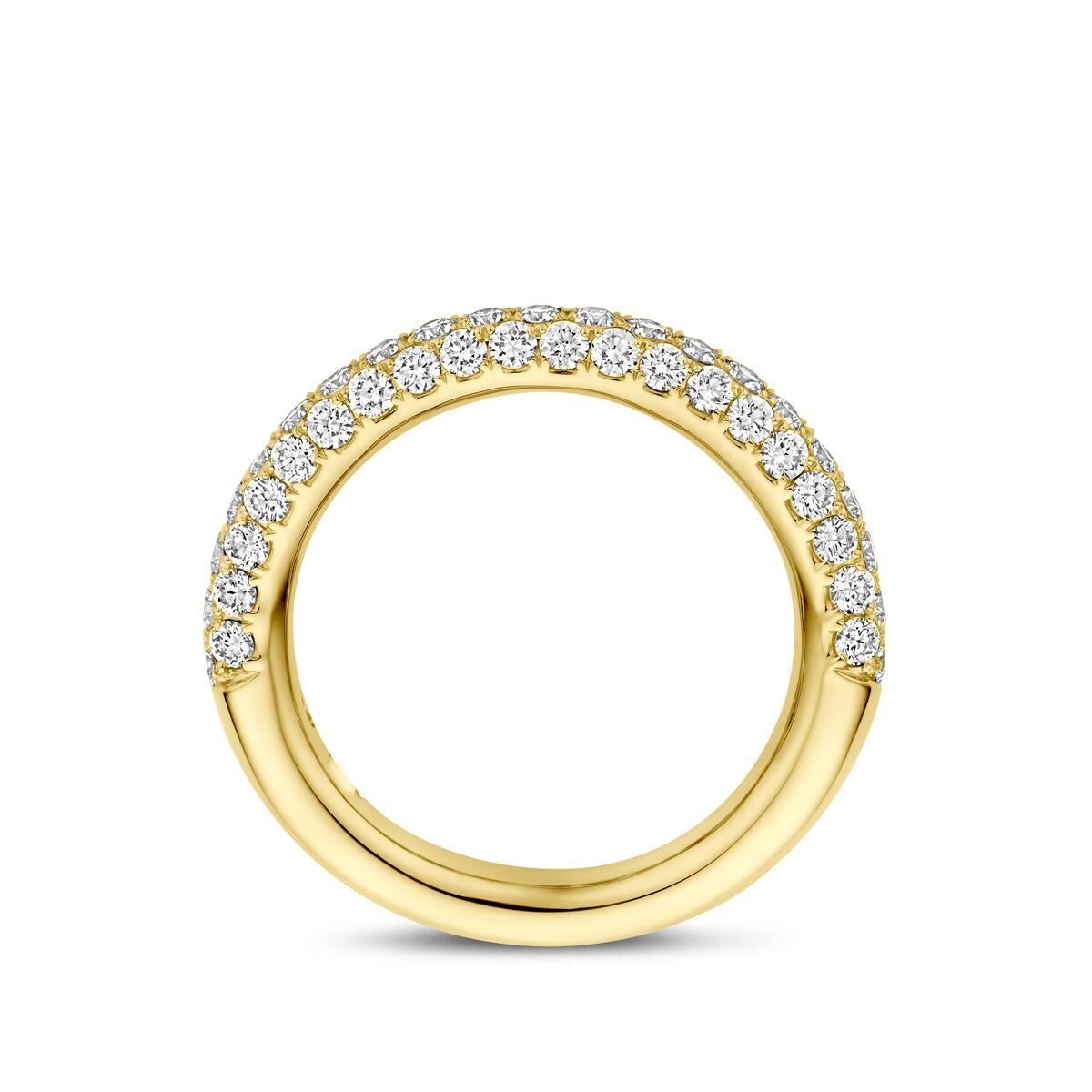 14K Gelbgoldring mit Diamant 1,24ct