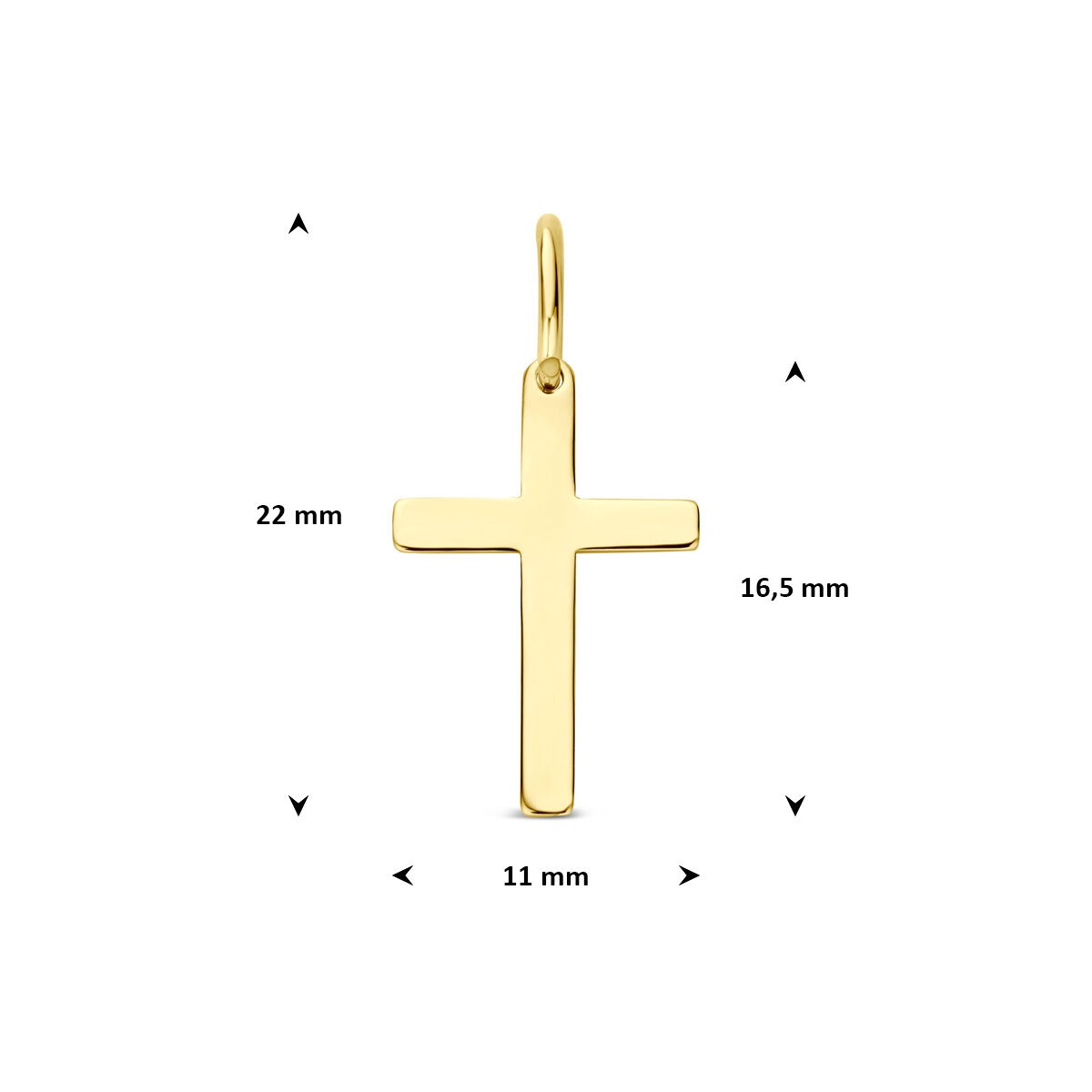 9k Gelbgoldanhänger Kreuz