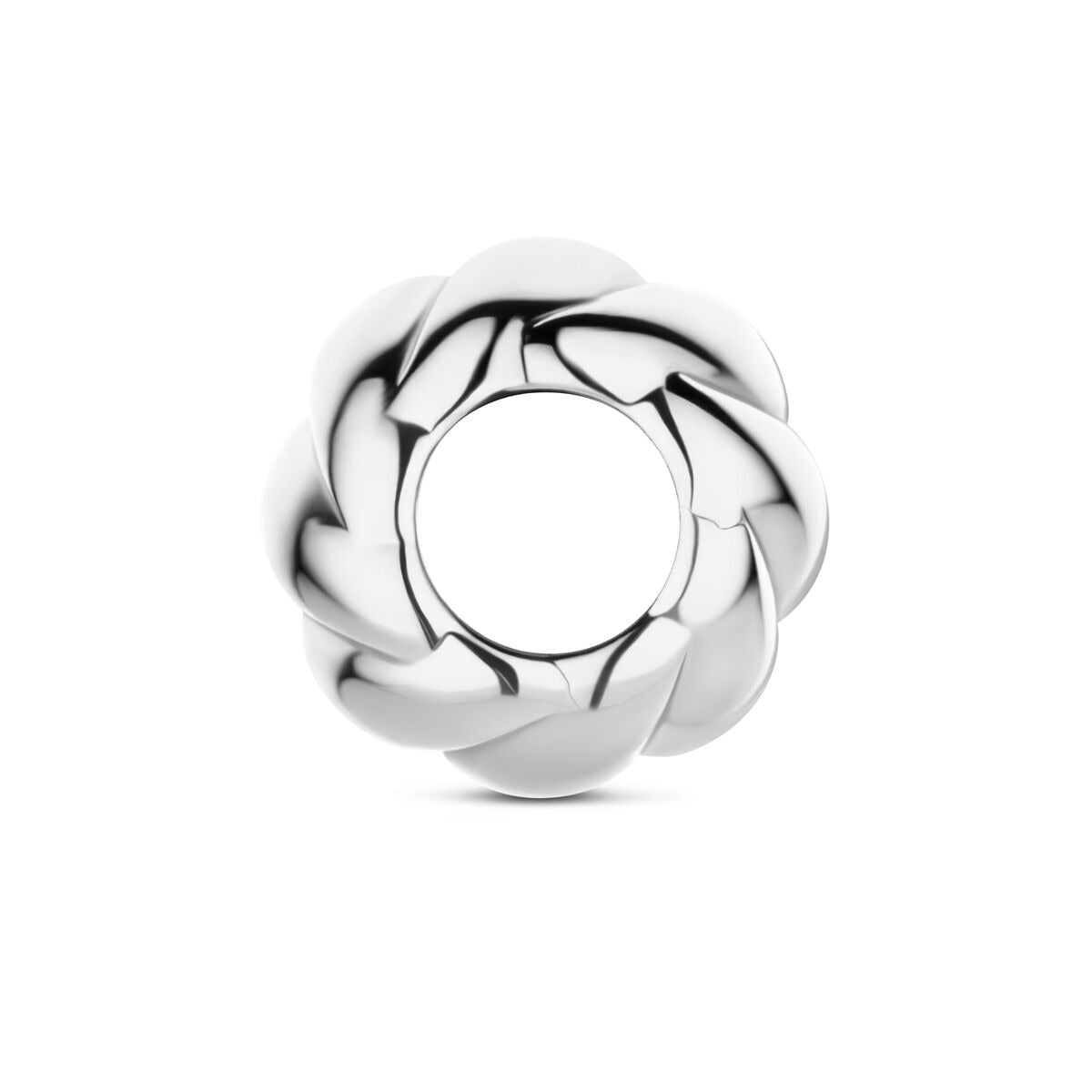 925 Sterling Silber Rhodinierter Rondell