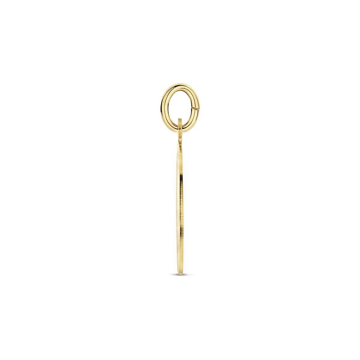 9 Karat Gelbgold Gravuranhänger rund
