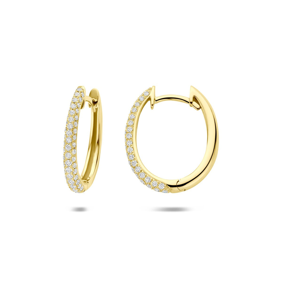 14 Karat Goldohrringe mit Diamant