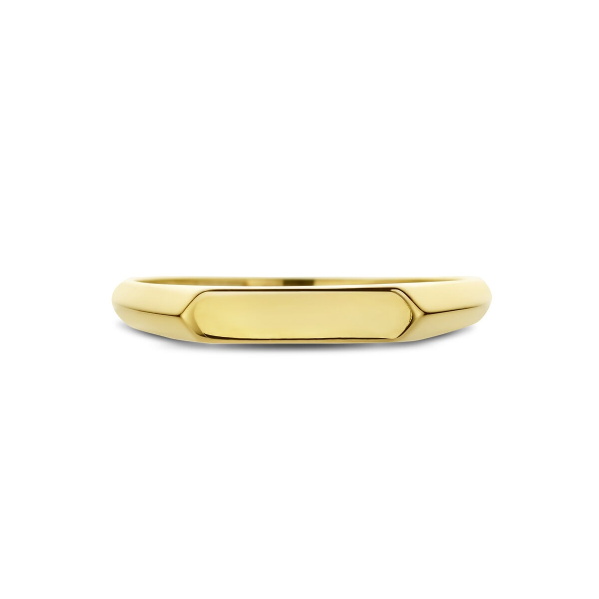 14k Gelbgold Damenring mit 7 mm breitem Band