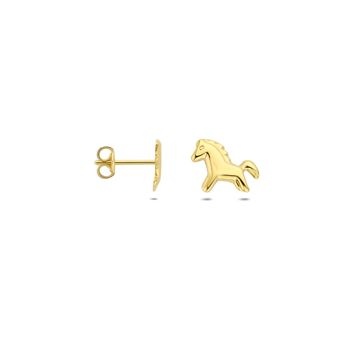 9k Gelbgold Ohrstecker Pferd