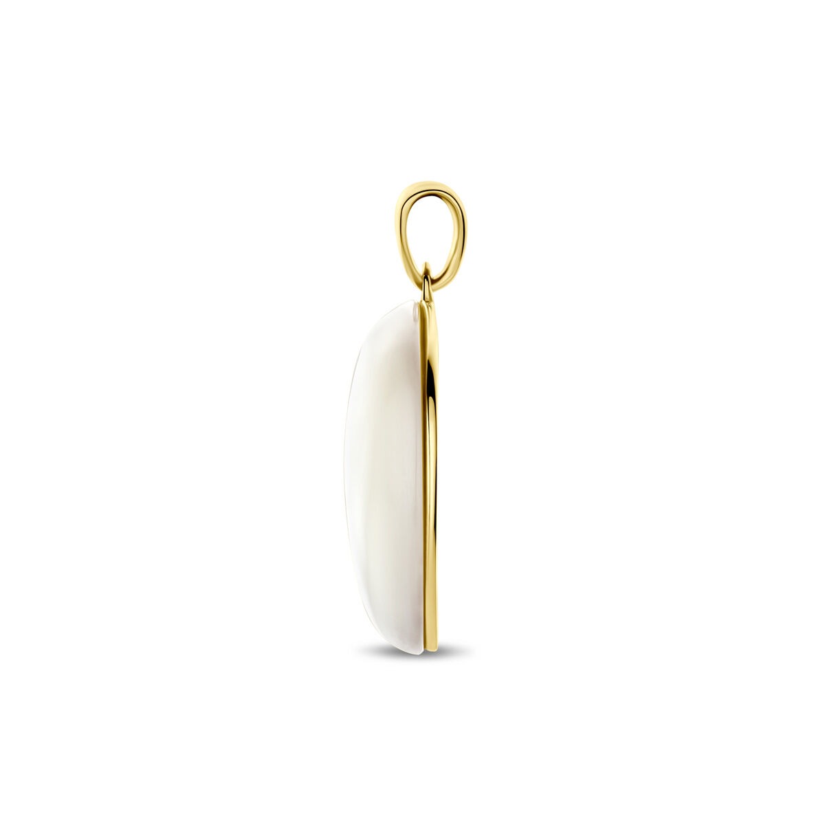14k Gelbgoldanhänger mit Perlmutt 20 mm