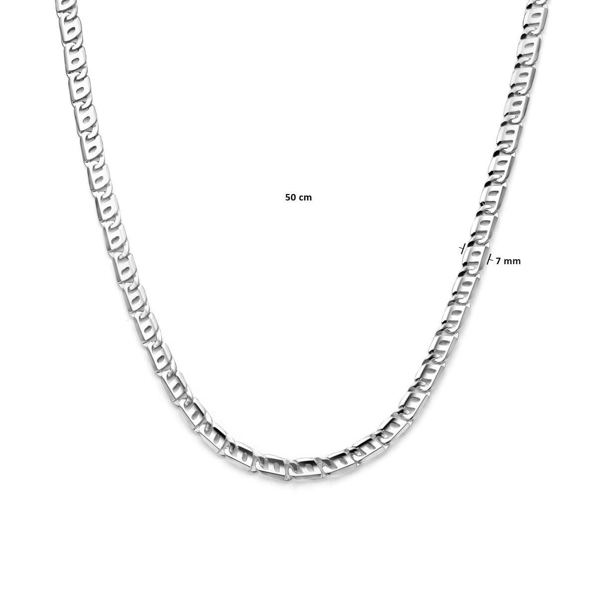 Herrenhalskette aus Silber – Ankerkette 7 mm