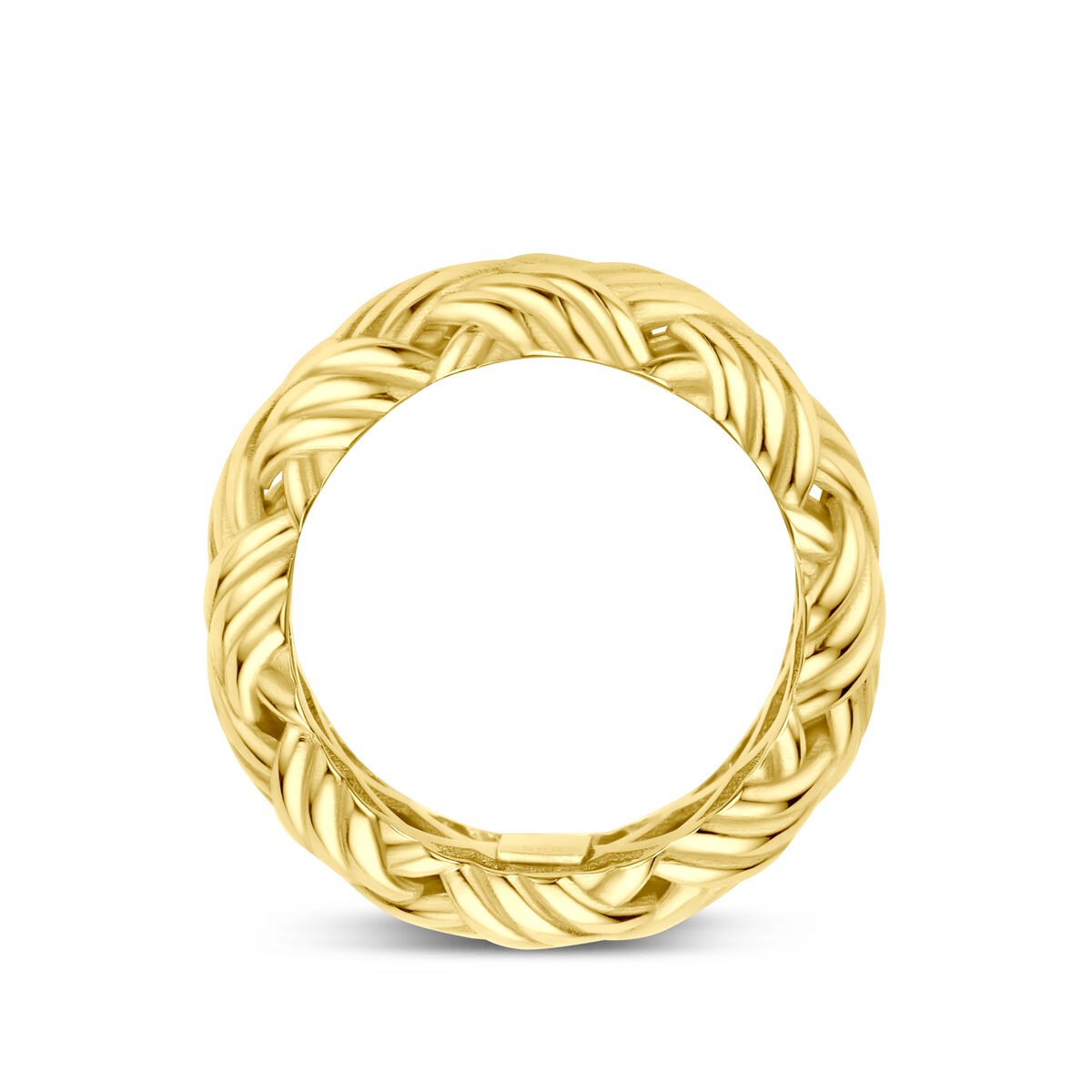 14k Gelbgold Damenring – 10 mm breit
