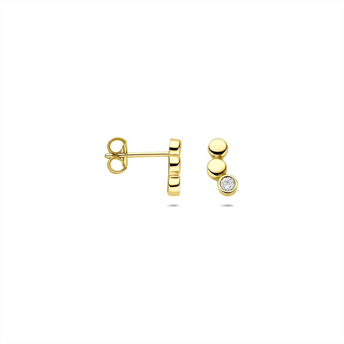 9 Karat Gelbgold Ohrstecker mit Zirkonia – 8,5x4mm