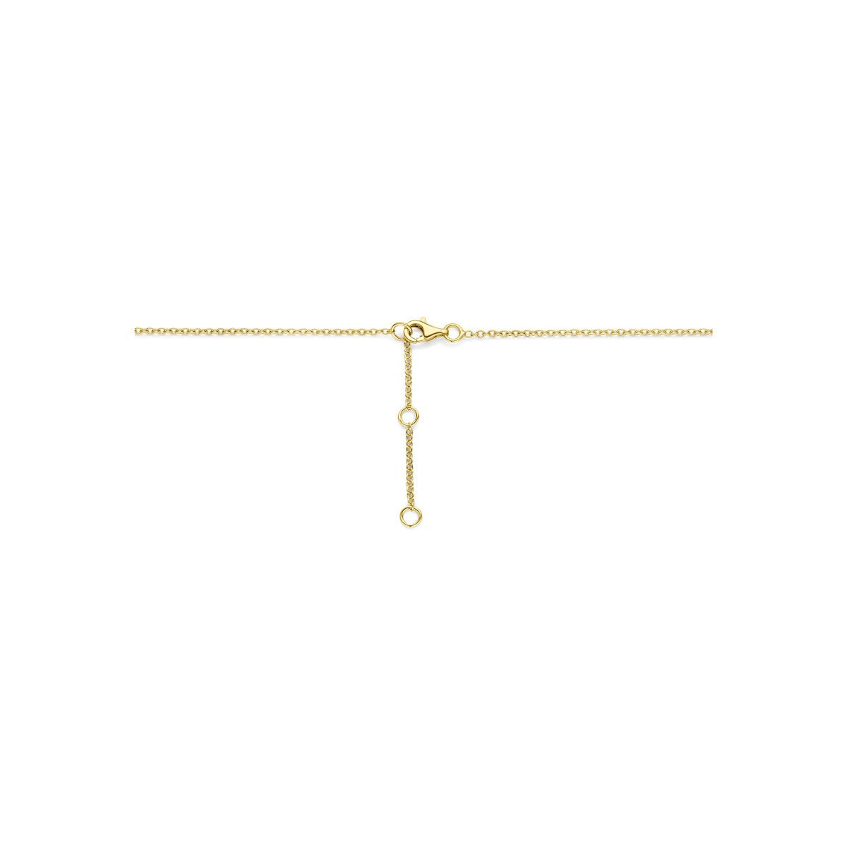 14 Karat Gelbgold Collier mit Tropfenanhänger und Diamant 0,15 ct