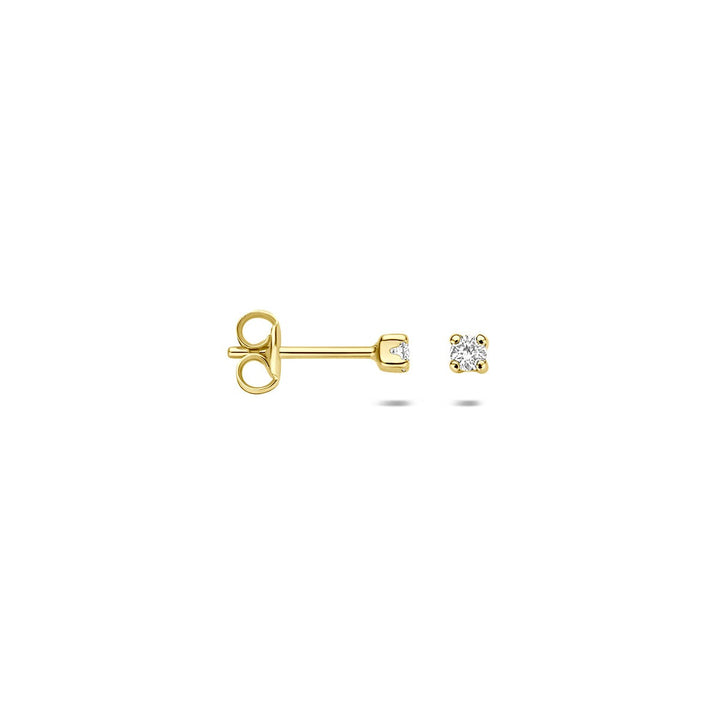 14k geelgouden oorknopjes met lab grown diamant
