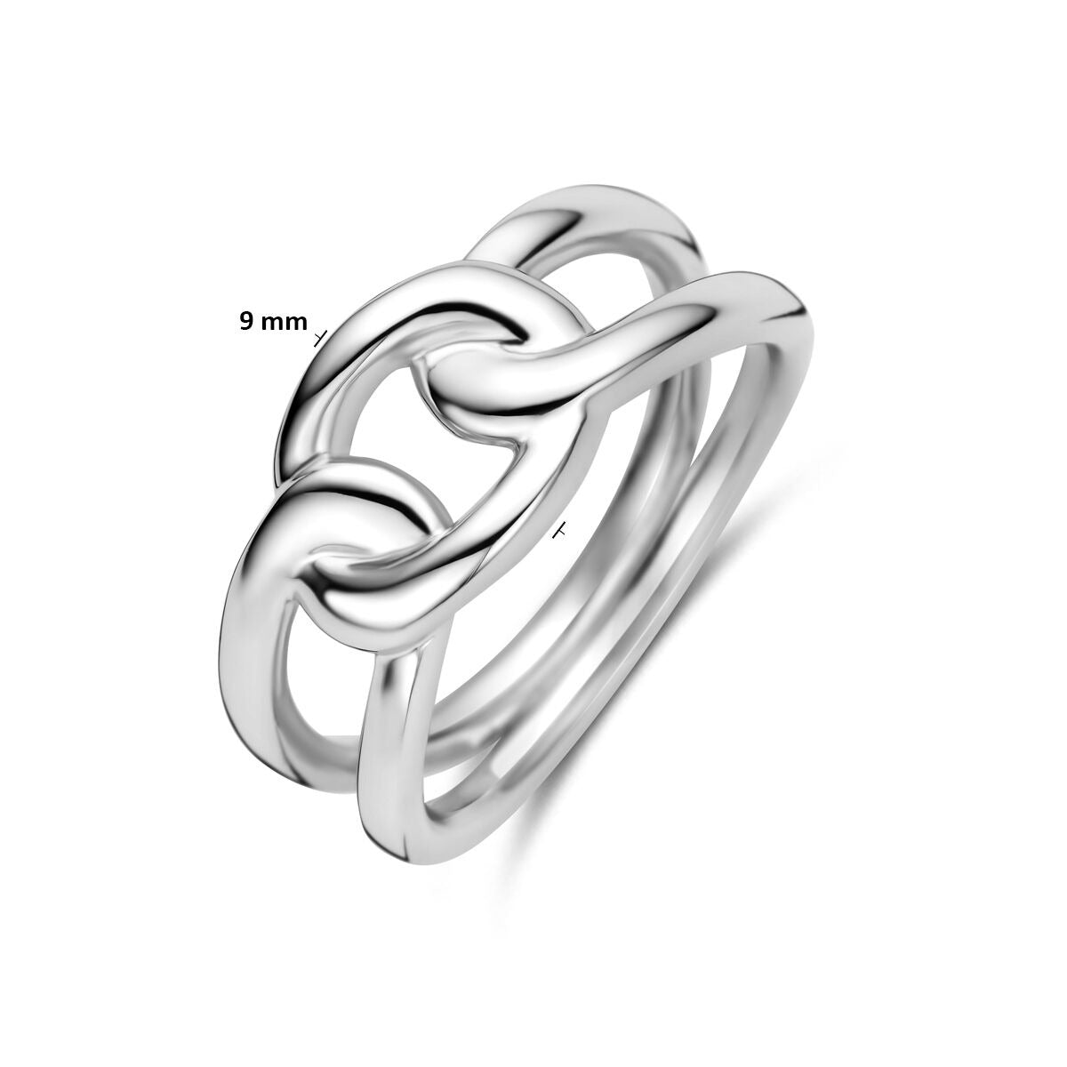 Rhodinierter Unisexring aus 925er Silber