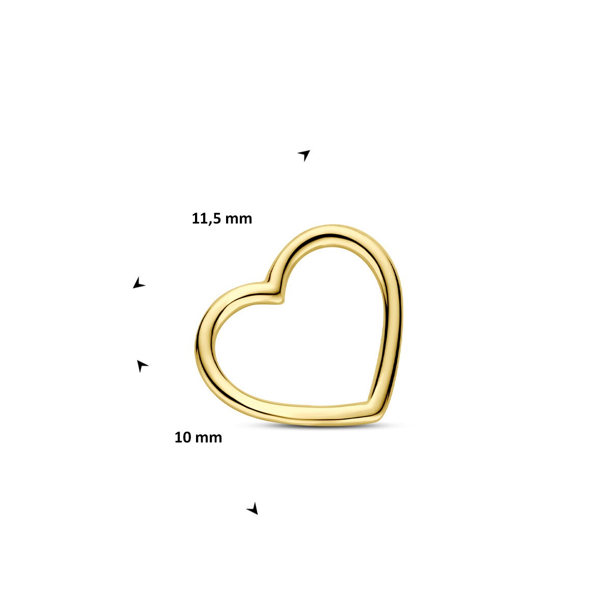 14 Karat Gelbgoldkette mit Herzanhänger