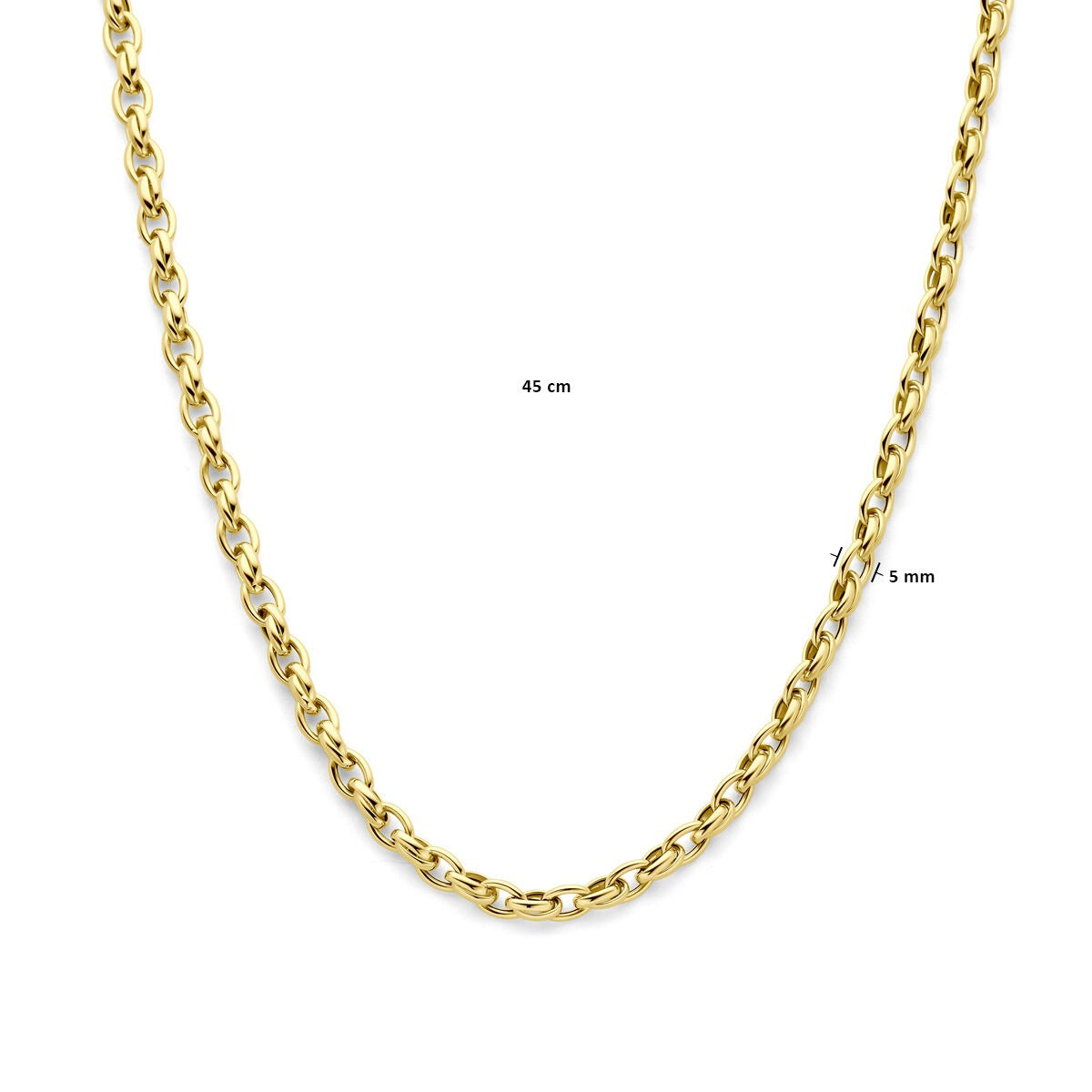 9 Karat Gelbgold Collier mit Fantasiegliederung 45 cm