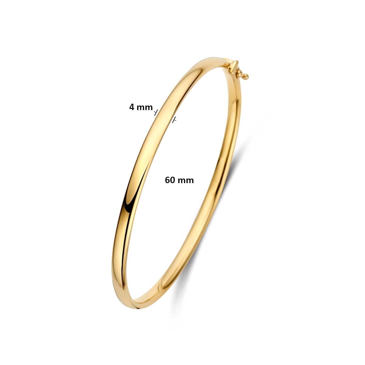 9k Geelgouden bangle met scharniersluiting