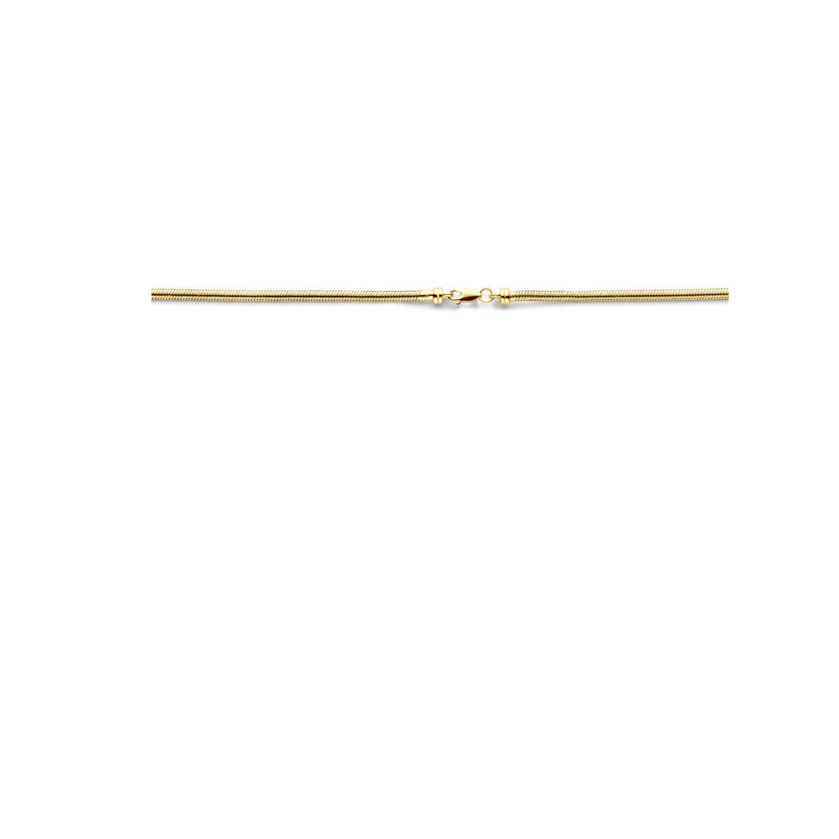 9K Gelbgold Schlangencollier mit Silberkern